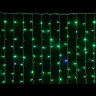 Занавес с мерцающим диодом 2*2 м., 220V, 240 зеленых LED ламп, прозрачный провод, Winner Light (G.03.5T.240+)