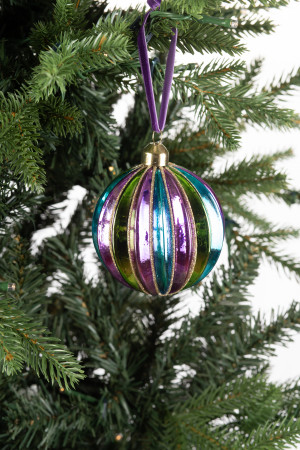 Винтажный стеклянный шар Зазеркалье 8 см., 1 шт., Karlsbach (13035)