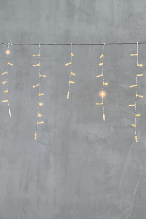 Светодиодная бахрома с колпачком 4,9*0,5 м., 189 экстра теплых белых LED ламп, прозрачный провод ПВХ, IP65, Beauty Led (PIL189CAP-10-2EWW)