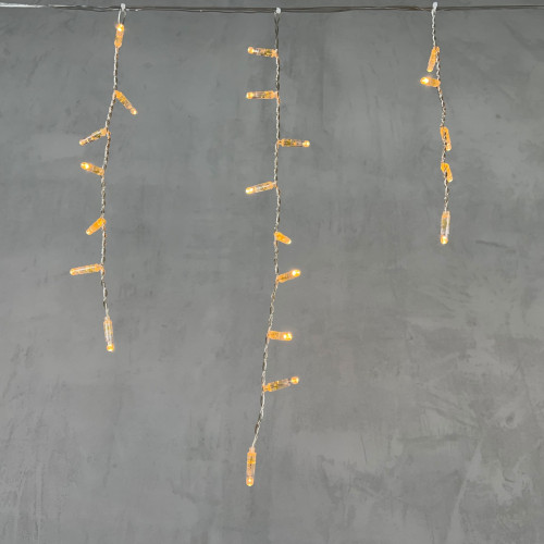 Светодиодная бахрома с колпачком 4,9*0,5 м., 189 экстра теплых белых LED ламп, прозрачный провод ПВХ, IP65, Beauty Led (PIL189CAP-10-2EWW)