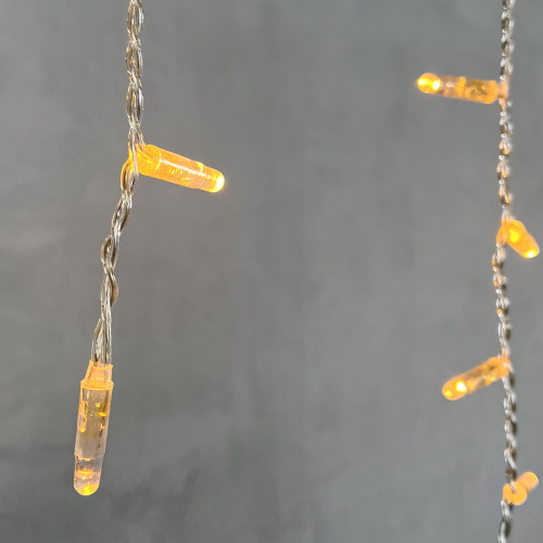 Светодиодная бахрома с колпачком 4,9*0,5 м., 189 экстра теплых белых LED ламп, прозрачный провод ПВХ, IP65, Beauty Led (PIL189CAP-10-2EWW)