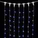 Светодиодный занавес 2*3 м., 600 синих LED ламп, мерцание, прозрачный провод ПВХ, Beauty Led (PCL602BLW-10-2B)