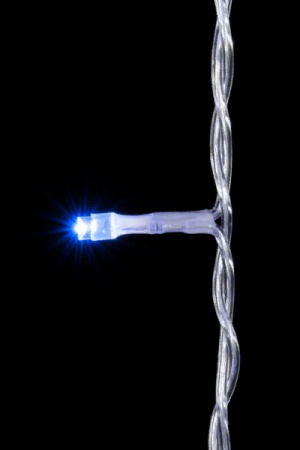 Светодиодный занавес 2*3 м., 600 синих LED ламп, мерцание, прозрачный провод ПВХ, Beauty Led (PCL602BLW-10-2B)