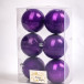 Набор пластиковых шаров Анет 80 мм., фиолетовый перламутр, 6 шт., ЕлкиТорг (150320)