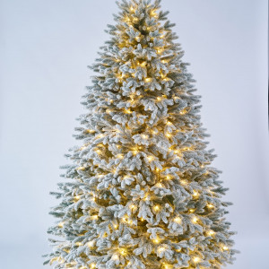 Искусственная ель Версальская заснеженная 300 см., 930 тепл.бел. ламп, 100% Литая хвоя, Max Christmas (ЕСВЗЛ30)
