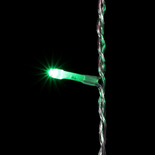 Светодиодный занавес 2*2 м., 400 разноцветных LED ламп, прозрачный провод ПВХ, LTC (PCL402-10-2M)