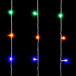 Светодиодный занавес 2*2 м., 400 разноцветных LED ламп, прозрачный провод ПВХ, LTC (PCL402-10-2M)