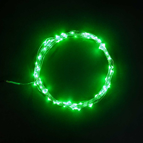 Светодиодная гирлянда нить Роса 10 м., 12V, 100 зеленых LED ламп, Beauty Led (Rosa 100-10-G)