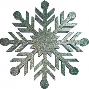 Снежинка из пенофлекса Резная 300 мм., серебро, ПромЕлка (CP-300SILVER)