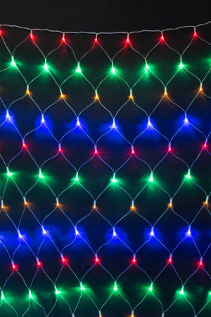Светодиодная сетка с контроллером 2*3 м., 384 разноцветных LED ламп, прозрачный ПВХ, LTC (NTL384C-10-2M)