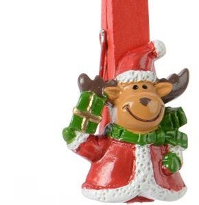 Комплект декоративных прищепок Лось 2*4,5 см, 8 шт, Kaemingk (535633/3)