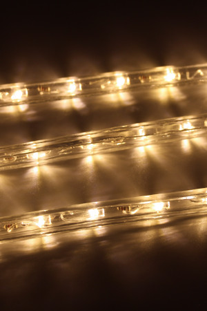  Дюралайт светодиодный 2-х проводной, диаметр 13 мм., 24В, теплые белые LED лампы 36 шт на 1 м., бухта 100 м., статика, Teamprof (TPF-DL-2WH-100-24-WW)