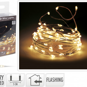 Нить Роса 1 м., 20 led, теплое свечение, Koopman (AX8702400)