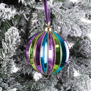 Винтажный стеклянный шар Зазеркалье 10 см., 1 шт., Karlsbach (13036)