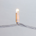 Светодиодная нить 10 м., 24 В, 100 LED, тепло-белая, серый провод каучук, LTC (ECO100-5-1WW)