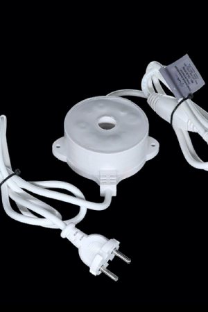 Тороидальный трансформатор 30W. с выпрямителем для нитей 24В., до 600 LED, провод белый каучук, IP65, Beauty led (T24-30 White)