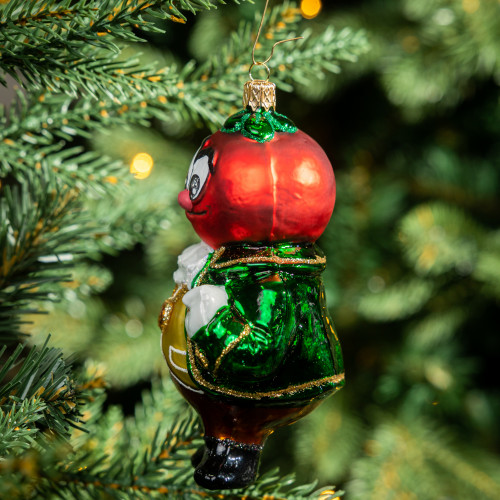 Елочное украшение Синьор Помидор, стекло, 13 см., 1 шт., Витус (59312)