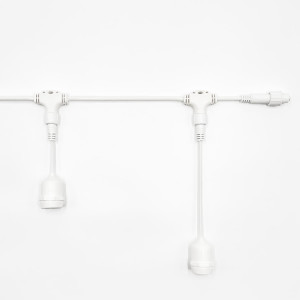 Белт-Лайт UNIBELT 5 м., провод белый Каучук, шаг 25 см., 20 подвесных патронов, IP65, LTC (UBL5m/20L-8)