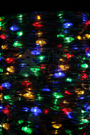 Светодиодная гирлянда нить Роса 10 м., 12V, 100 разноцветных LED ламп, Beauty Led (Rosa 100-10-M)