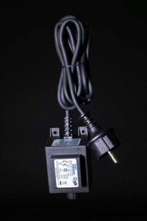 Трансформатор 30W. для силиконовых нитей 24В., до 600 LED, провод черный каучук, IP65, Beauty Led (EA30-600L)