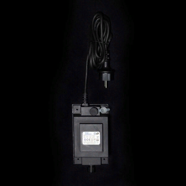 Трансформатор 120W. для силиконовых нитей 24В, до 3000 LED, провод черный каучук, IP65, Beauty Led (EA120-3000L)