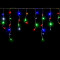 Светодиодная мерцающая бахрома 3*0.8 м., 220V, 100 разноцветных LED ламп, прозрачный силикон, Winner (m.02.5T.100+)