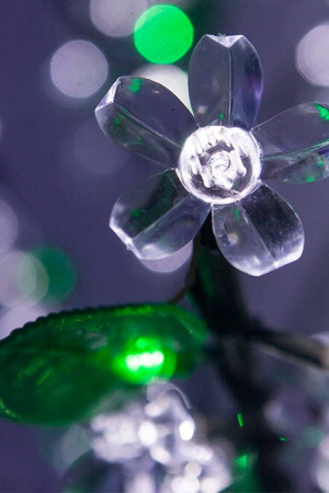 Светодиодная флористика дерево Сакура 2,5 м., 220V, 960 холодных белых LED ламп, черный провод, Beauty Led (SN-S864L)