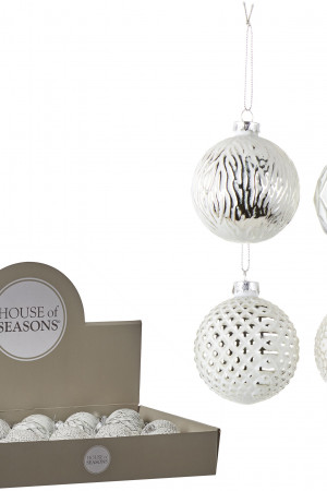 Набор стеклянных шаров  Морозный Рассвет 70 мм, 18 шт., House of Seasons (83998)