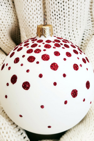 Елочный шар Снежное конфетти 8,5 см., Батик (КУ-85-204461)