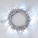 Светодиодная нить 10 м., 24 В, 100 LED, холодный белый, серый провод каучук, LTC (ECO100-5-1W)
