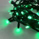 Гирлянда Нить 10 м., зеленый, 220В, 75 LED, Провод Черный Каучук, IP65, LTC (LL75-1-2G) 