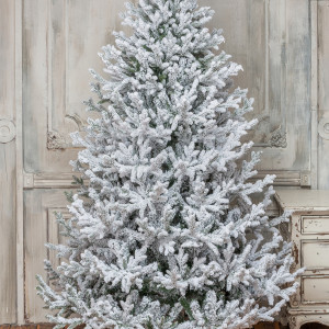 Искусственная елка Имперская заснеженная 240 см., литая хвоя+пвх, ЕлкиТорг (145240)
