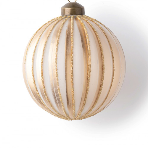 Винтажный стеклянный шар Зефир в карамели 10 см., 1 шт., Karlsbach (13130)