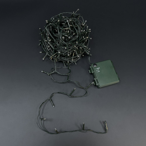 Гирлянда на батарейках 36 м., 480 LED ламп теплого свечения, статика, таймер, LUCA Lighting (85826)