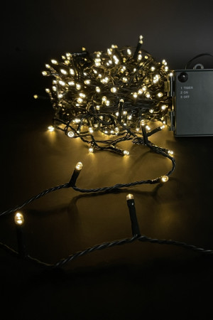Гирлянда на батарейках 36 м., 480 LED ламп теплого свечения, статика, таймер, LUCA Lighting (85826)