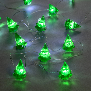 Гирлянда нить-роса с насадками Ёлочка 2 м., IP20, 20 холодных белых LED, 2 режима, ААх2, Luazon Lighting (7867177)