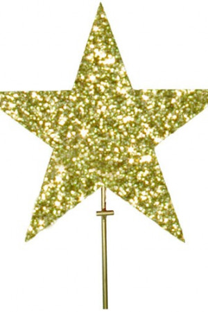 Макушка звезда 40 см., золото, УКРАШЕНИЕ ДЛЯ ВЫСОТНОЙ ЕЛКИ (MZ-400GOLD)