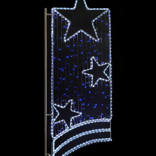 Консоль светодиодная Праздник 2, 72*180 см., синие LED лампы, прозрачный силикон, Beauty Led (SKL3-2B)