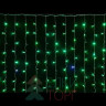 Занавес с мерцающим диодом 2*3 м., 220V, 320 зеленых LED ламп, соединяемый, прозрачный провод, Winner Light (G.03.5T.320+)