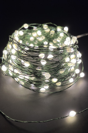 Гирлянда Роса 150 белых ламп, 1500 см., зеленый провод, Luca (84904)