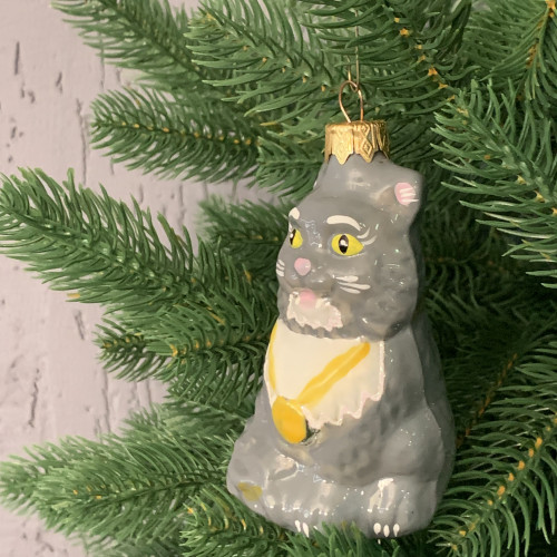 Елочное украшение Сказочный кот, стекло, Витус (А414)