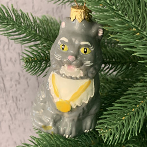 Елочное украшение Сказочный кот, стекло, Витус (А414)