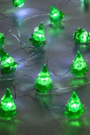 Гирлянда нить-роса с насадками Ёлочка 2 м., IP20, 20 тёплых белых LED, 2 режима, ААх2, Luazon Lighting (7867178) 