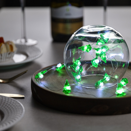 Гирлянда нить-роса с насадками Ёлочка 2 м., IP20, 20 тёплых белых LED, 2 режима, ААх2, Luazon Lighting (7867178) 