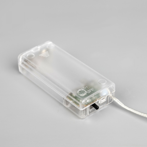 Гирлянда нить-роса с насадками Ёлочка 2 м., IP20, 20 тёплых белых LED, 2 режима, ААх2, Luazon Lighting (7867178) 