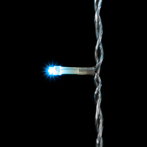 Светодиодная бахрома 3*0,5 м., 150 небесно-голубых LED ламп, силиконовый прозрачный провод, Beauty Led (ECC150-10-2SB)