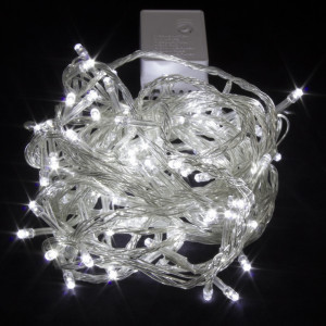 Светодиодная нить 7 м., 220V, 100 холодных белых LED ламп, контроллер, прозрачный провод, Winner Light (w.01.5T.100-)