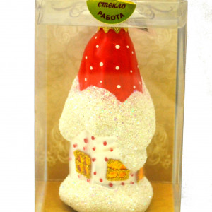 Елочное украшение Домик в подарочной упаковке, h-11 см. (ФУП-6/16)