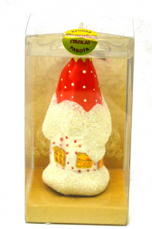 Елочное украшение Домик в подарочной упаковке, h-11 см. (ФУП-6/16)