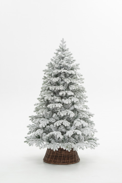 Искусственная елка Аляска заснеженная 210 см., 500 теплых белых LED ламп, литая+пвх, ЕлкиТорг (149210)